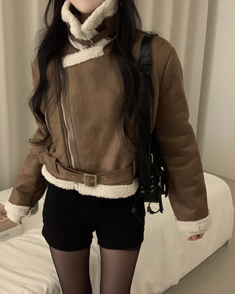 ハイネックバックルベーシックコート