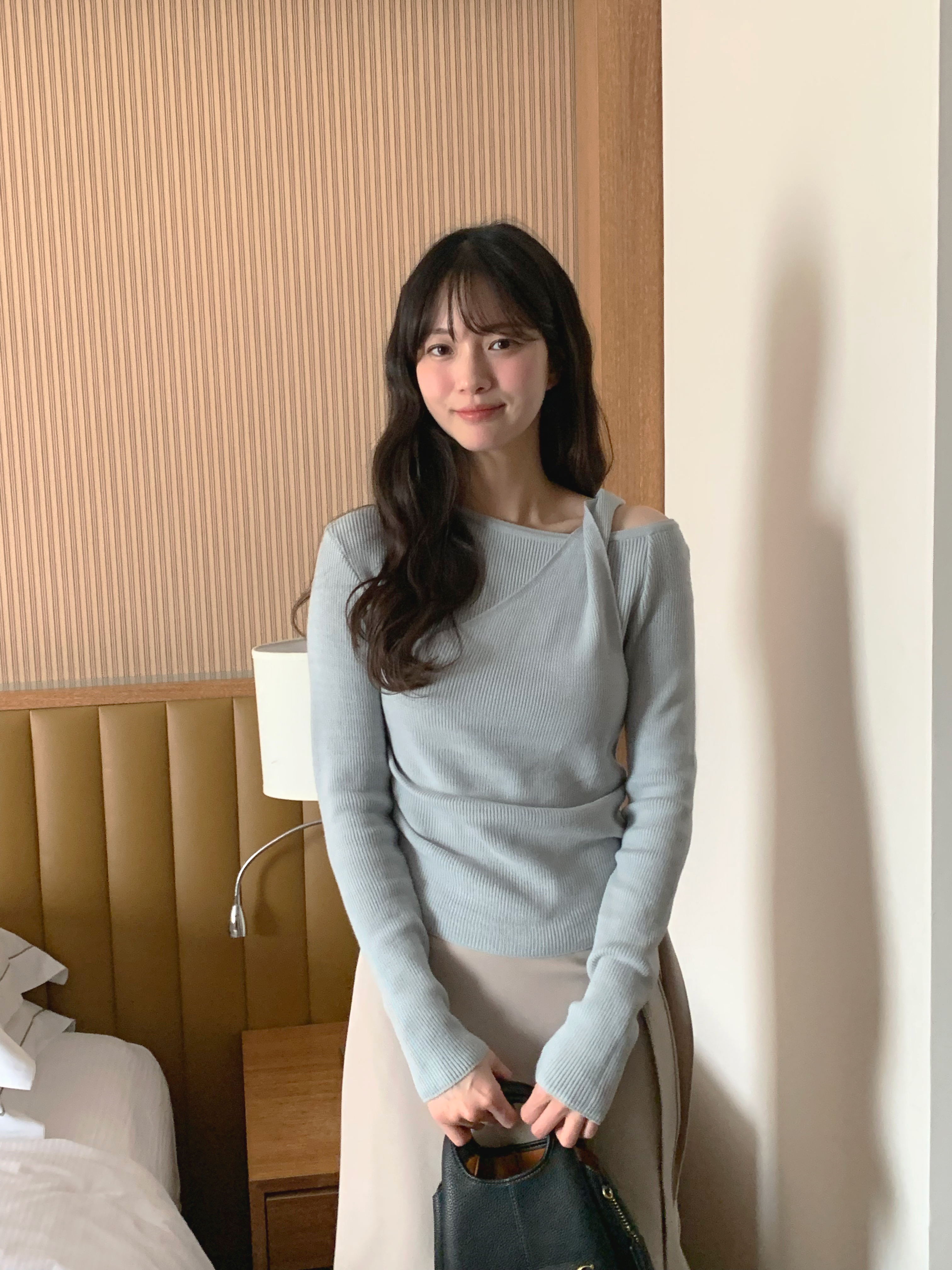 (4color)ツイストレイヤードニット