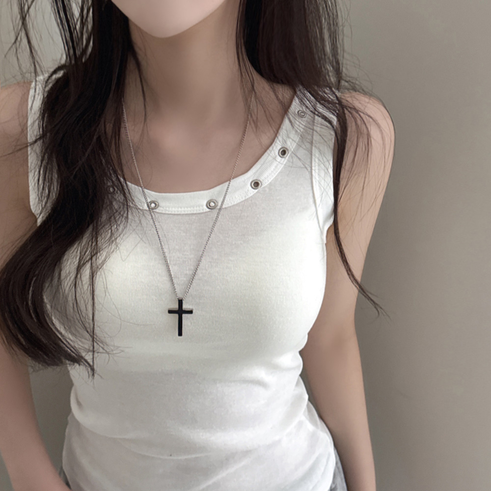 (7color)アイレットラウンドネックキャミソール