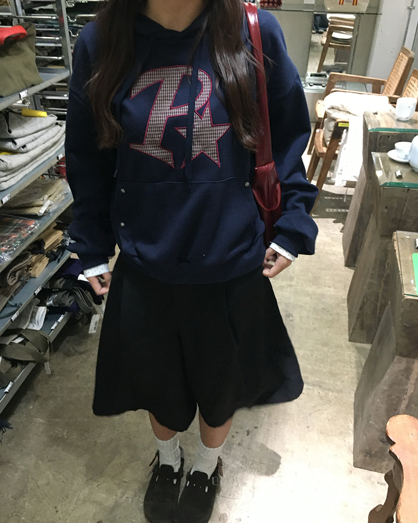 Rスターチェックパッチパーカー