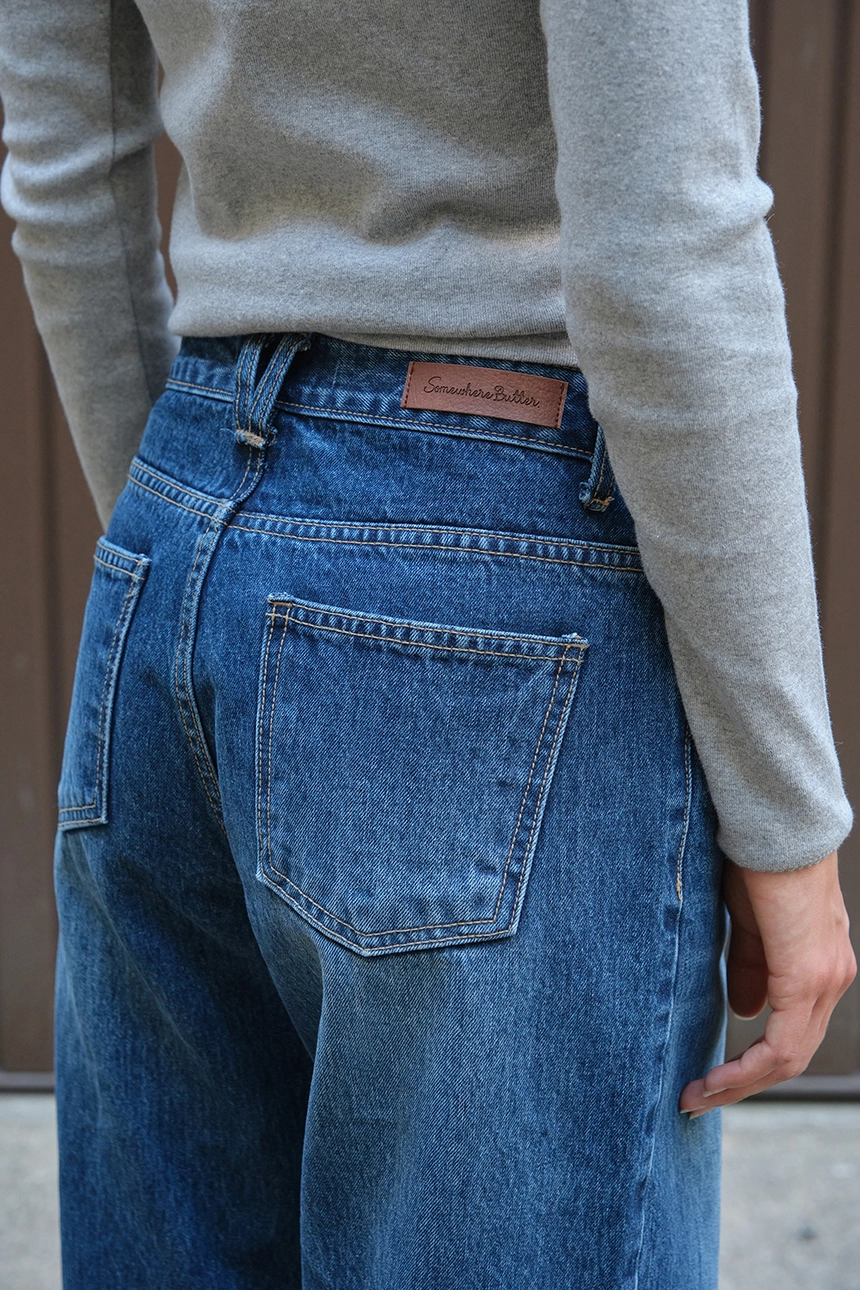 [P]Ant Wide Denim Pants - Deep blue(11).jpg