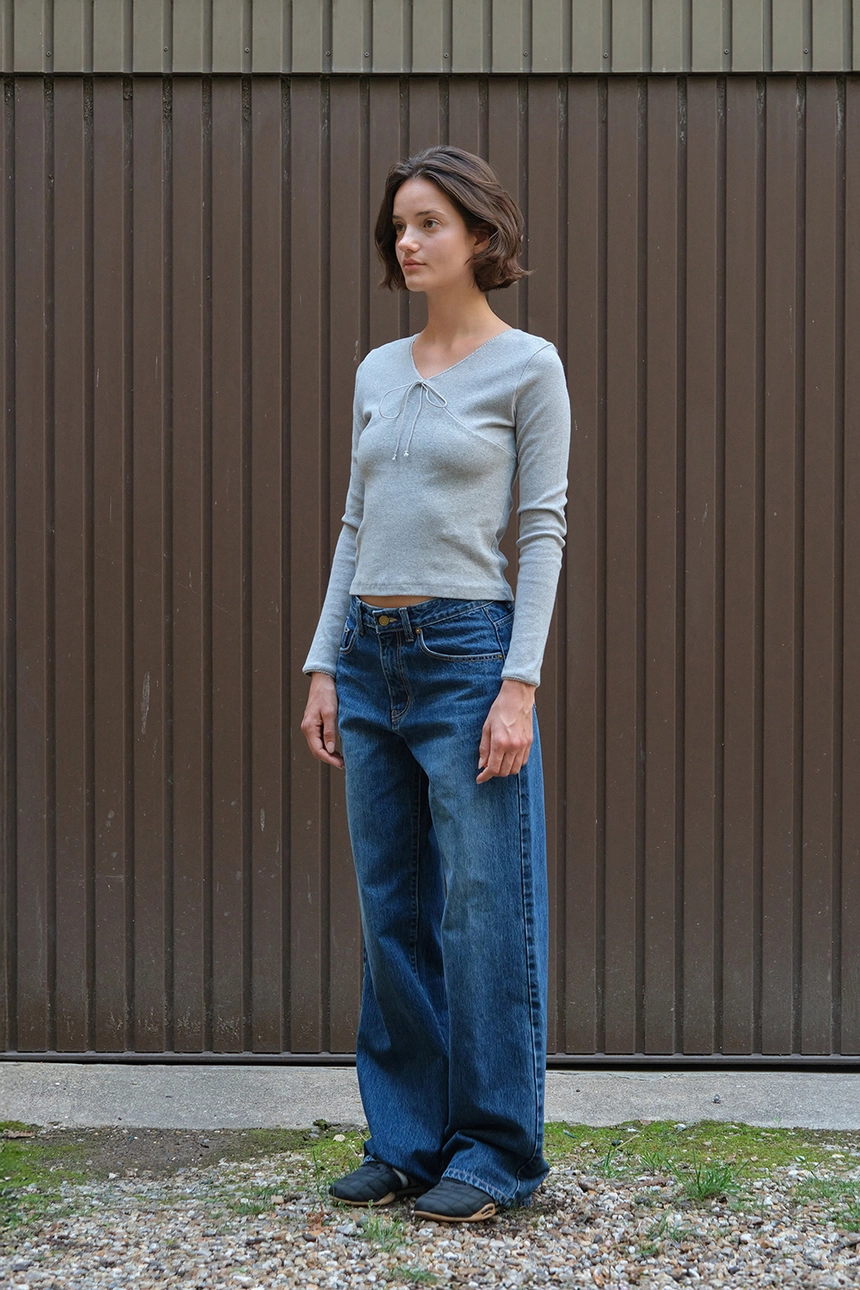 [P]Ant Wide Denim Pants - Deep blue(5).jpg