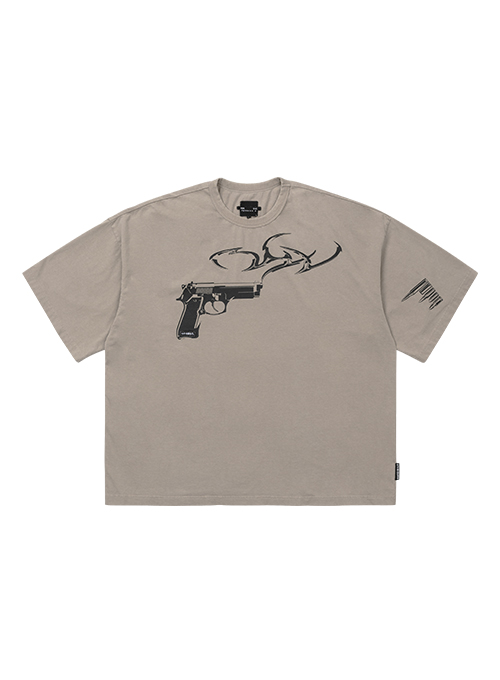 [PBA] Gun Shot T-Shirt [BEIGE]