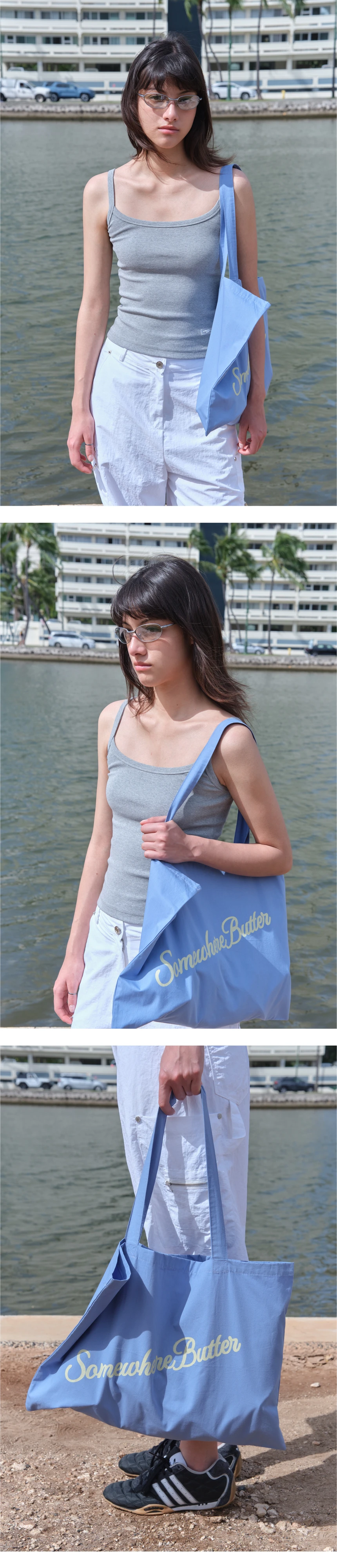 [P]Bold Logo Cotton Bag - Blue(02).jpg