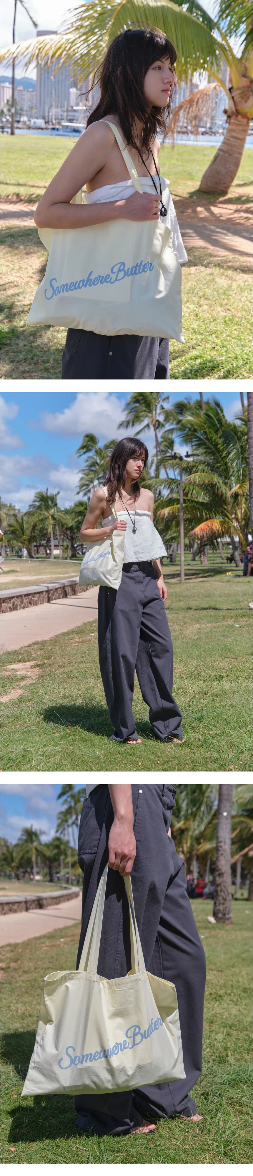 [P]Bold Logo Cotton Bag - Lemon(02).jpg