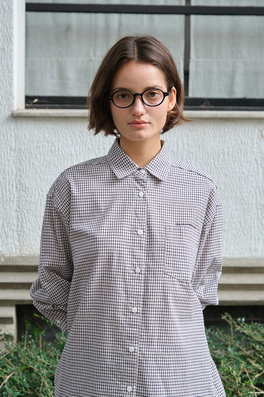 [P]Check Heart Point Over-Fit Shirt - Navy(5).jpg