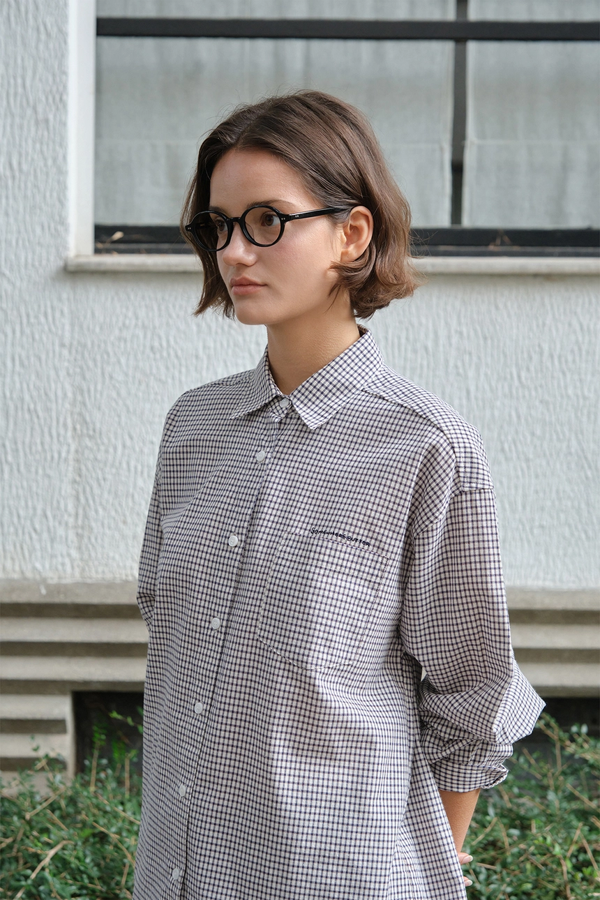 [P]Check Heart Point Over-Fit Shirt - Navy(6).jpg