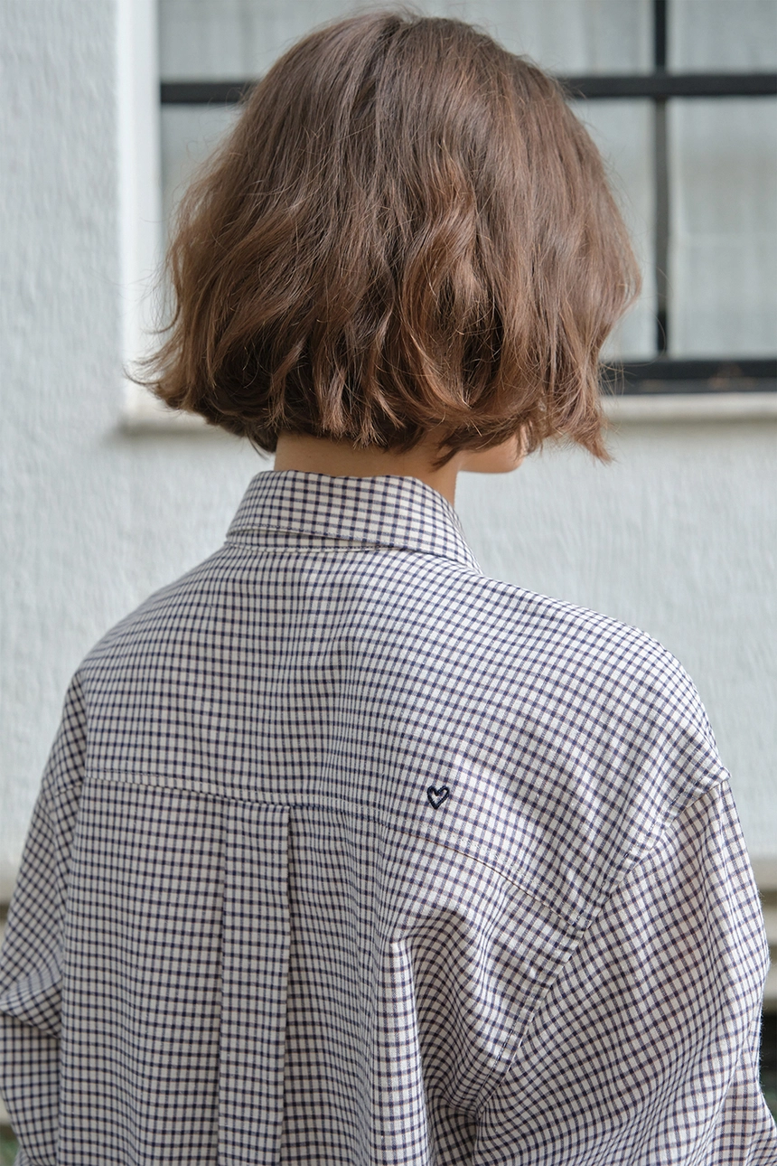 [P]Check Heart Point Over-Fit Shirt - Navy(9).jpg