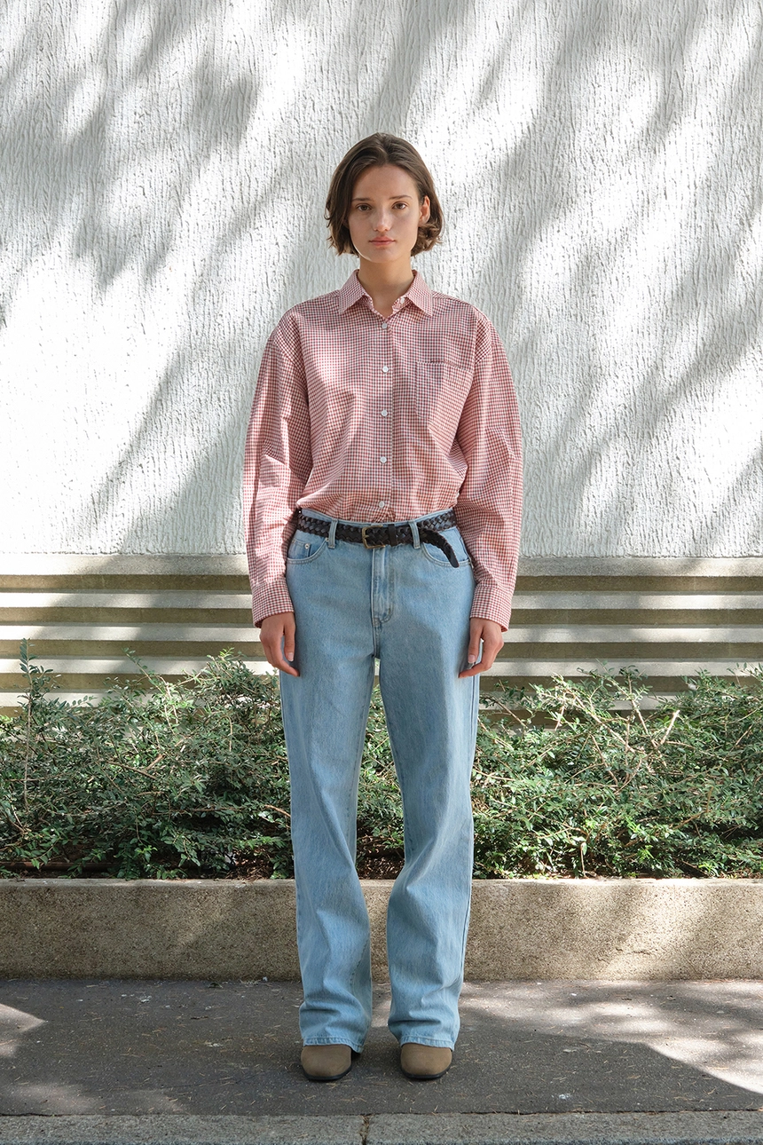 [P]Check Heart Point Over-Fit Shirt - Red(1).jpg