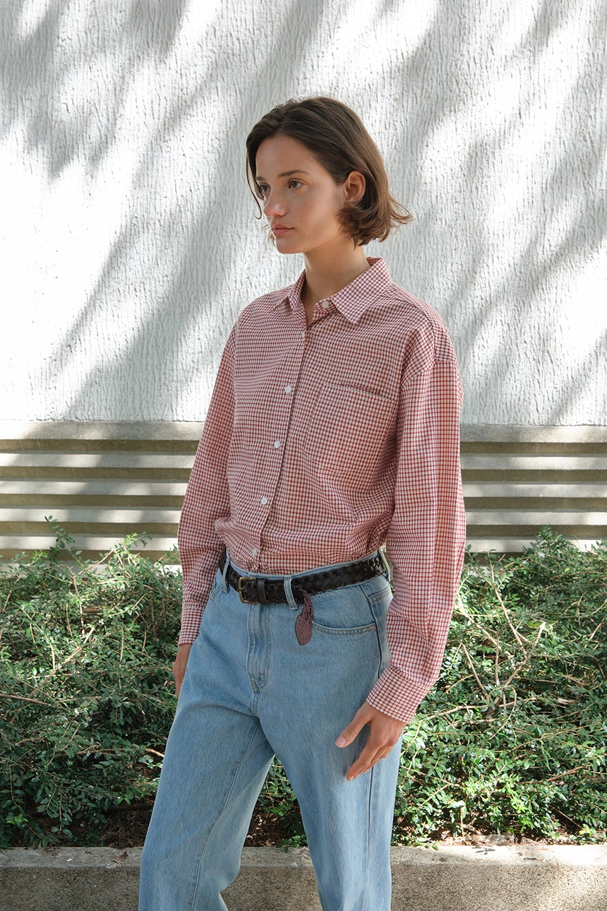 [P]Check Heart Point Over-Fit Shirt - Red(10).jpg
