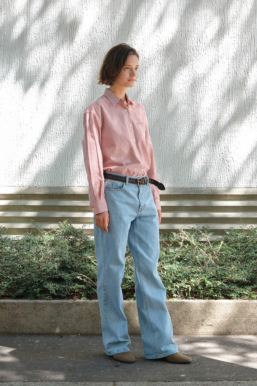 [P]Check Heart Point Over-Fit Shirt - Red(5).jpg