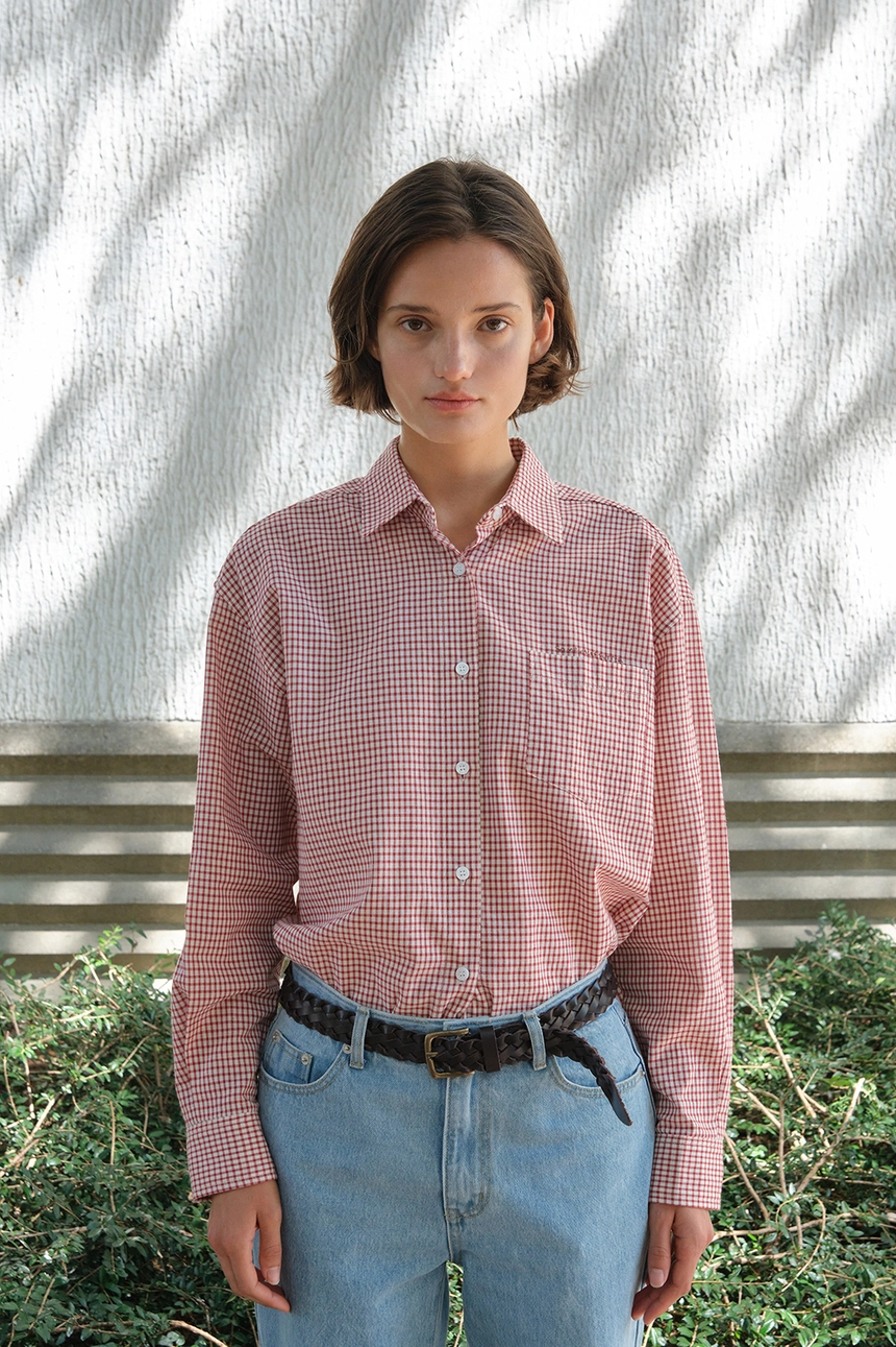 [P]Check Heart Point Over-Fit Shirt - Red(6).jpg