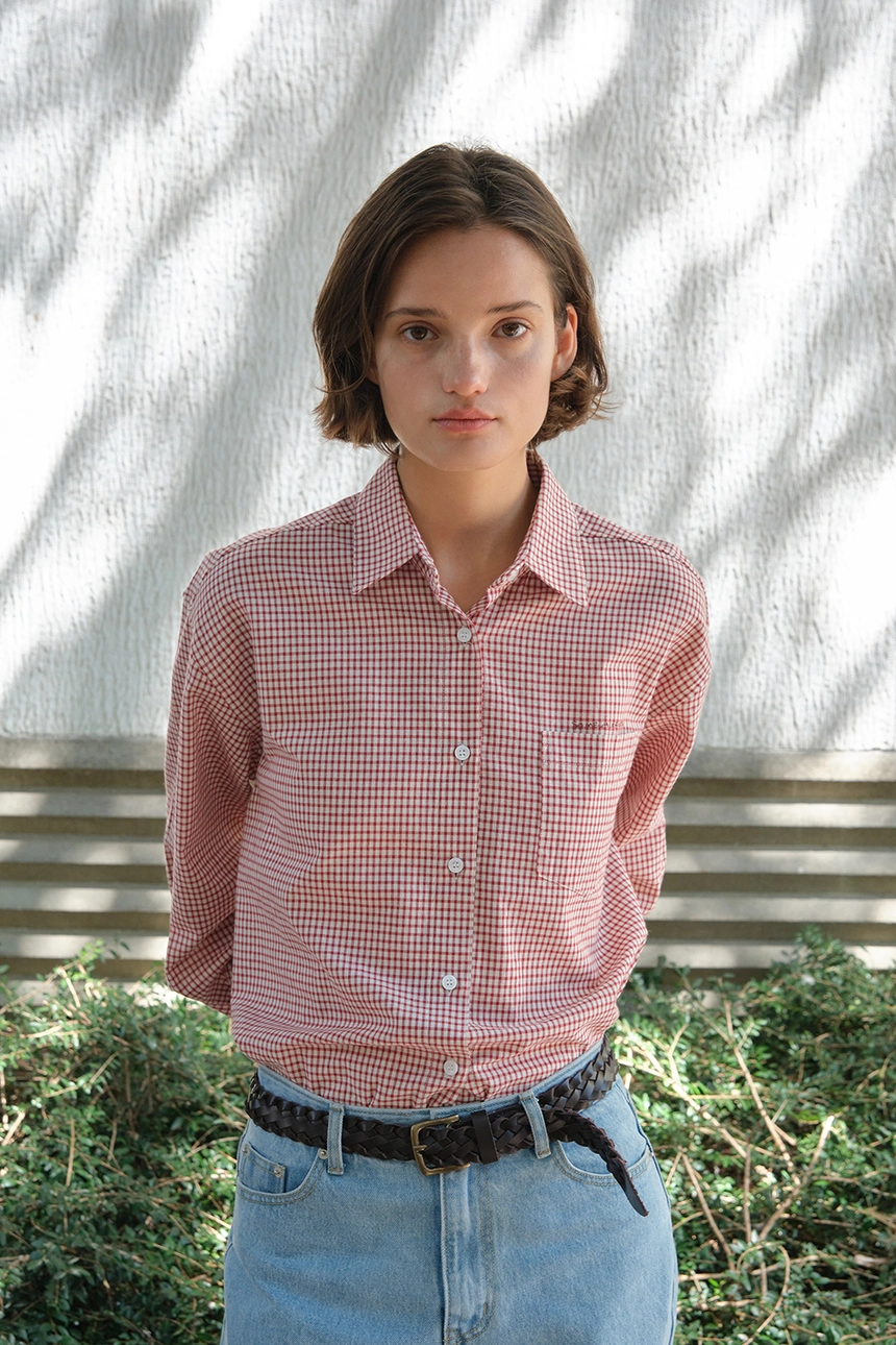 [P]Check Heart Point Over-Fit Shirt - Red(7).jpg