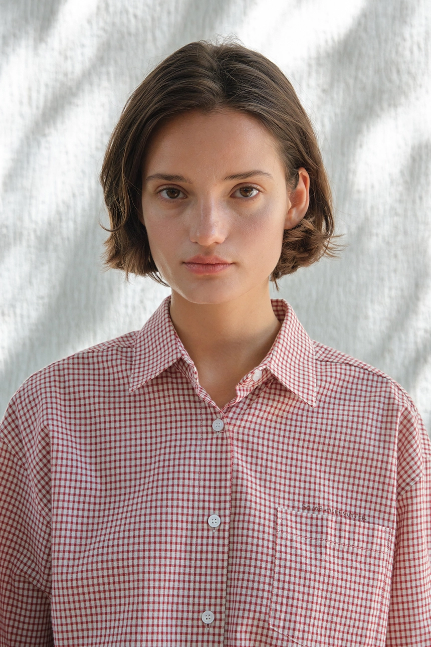 [P]Check Heart Point Over-Fit Shirt - Red(8).jpg