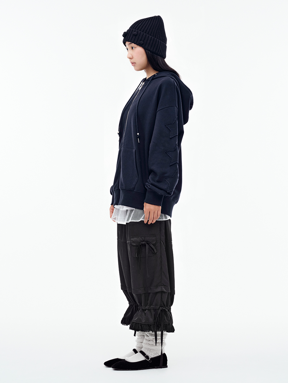 STAR PATCH HOOD ZIP-UP [NAVY] | ファッション通販サイト NUGU