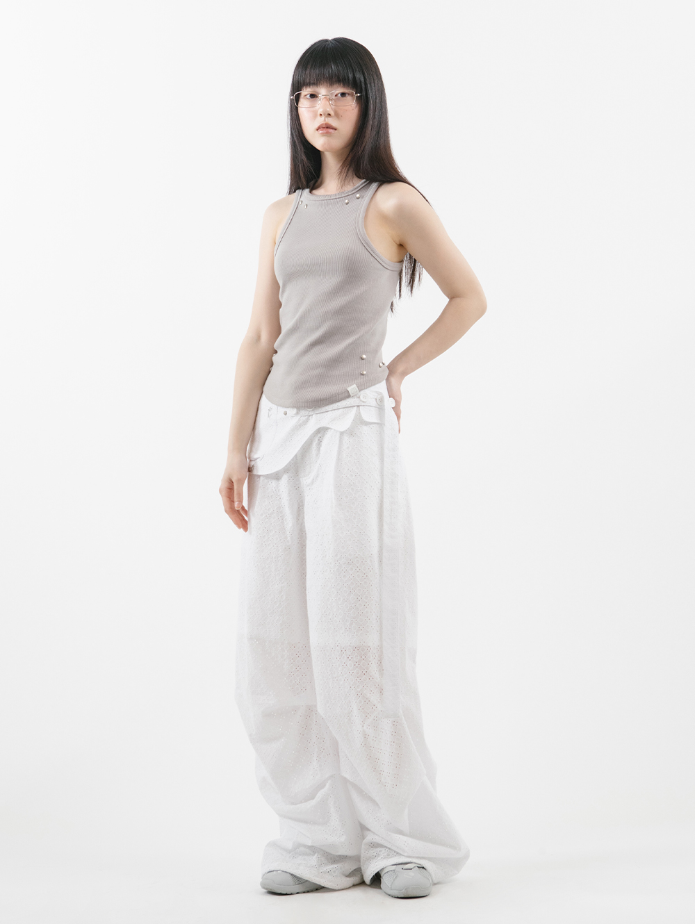 ★TUOMIO★ EYELET BELT BAG PANTS TUOMIO】EYELET BELT BAG PANTS / 【トゥオミオ】アイレット