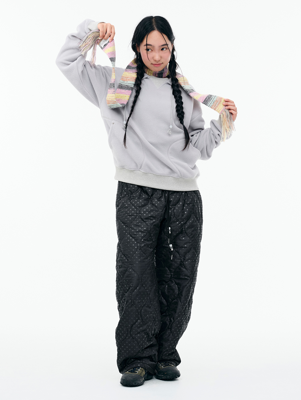 STRIPE FRINGE MUFFLER [MULTI] | ファッション通販サイト NUGU