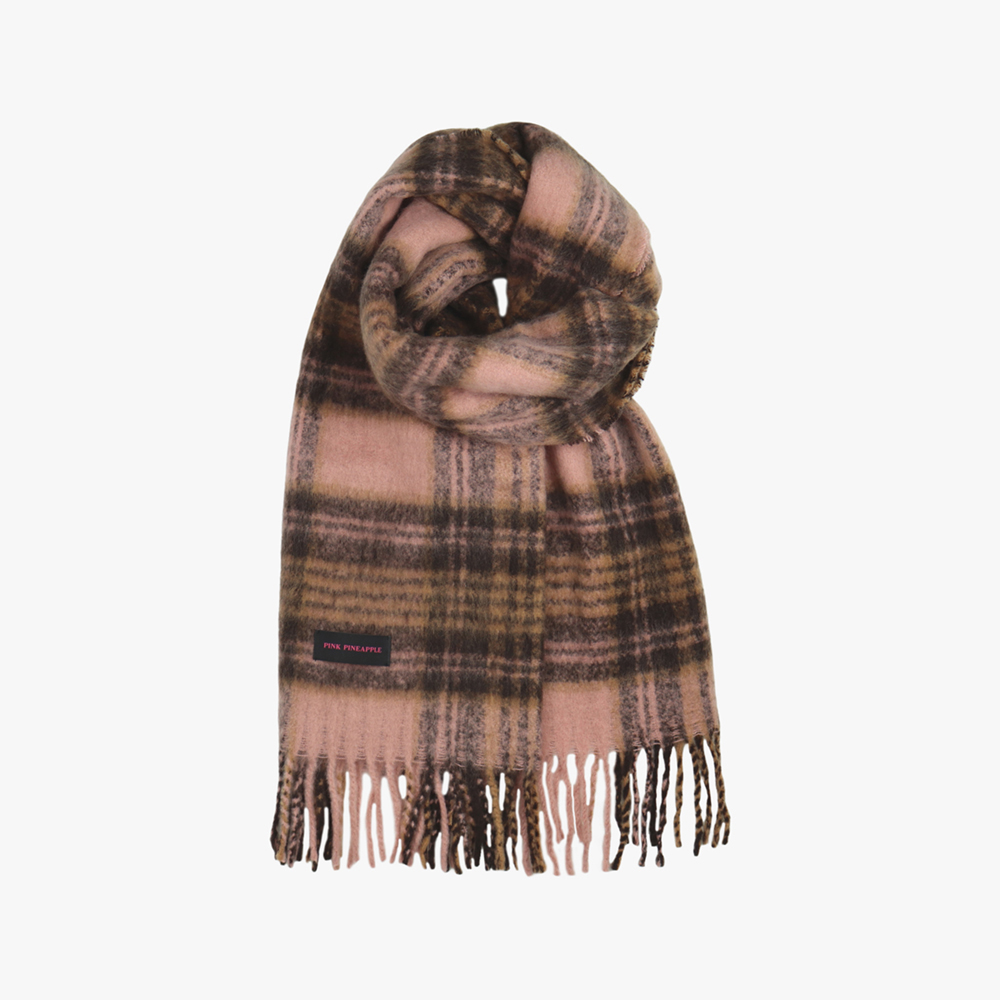 COLORED CHECK MUFFLER_GREY | ファッション通販サイト NUGU