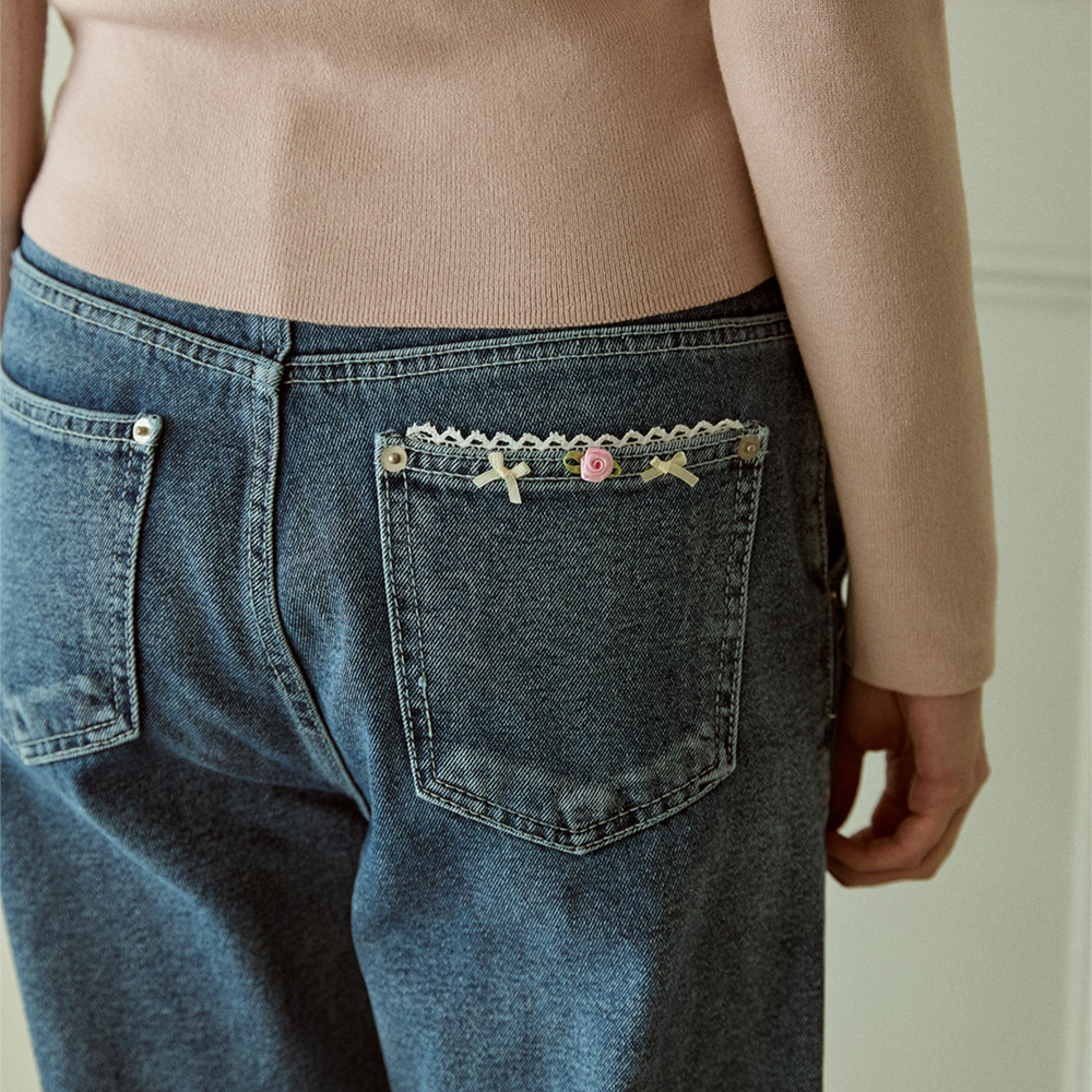 購入特典】ROSETTE DENIM PANTS_INDIGO | ファッション通販サイト NUGU