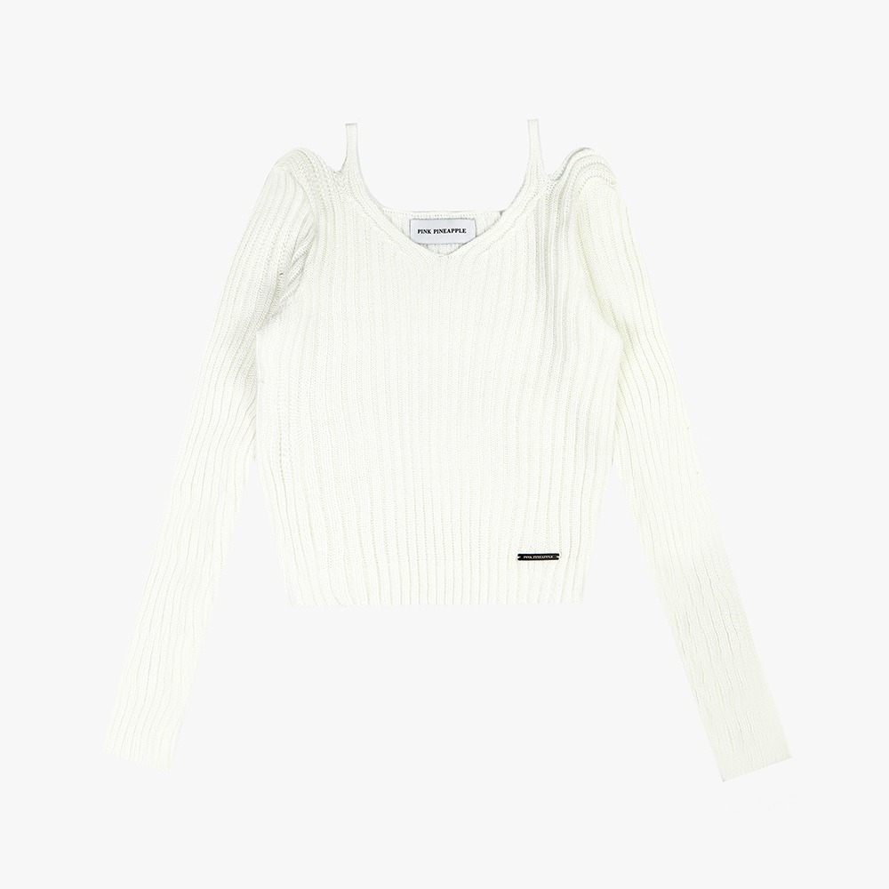 【購入特典】SHOULDER SLIT SWEATER_IVORY
