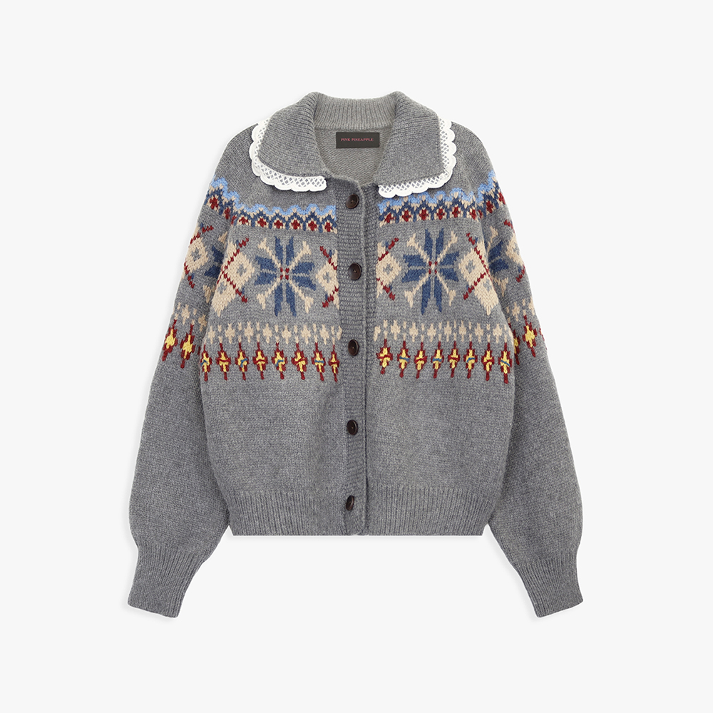 SNOWFLAKE CARDIGAN_GREY