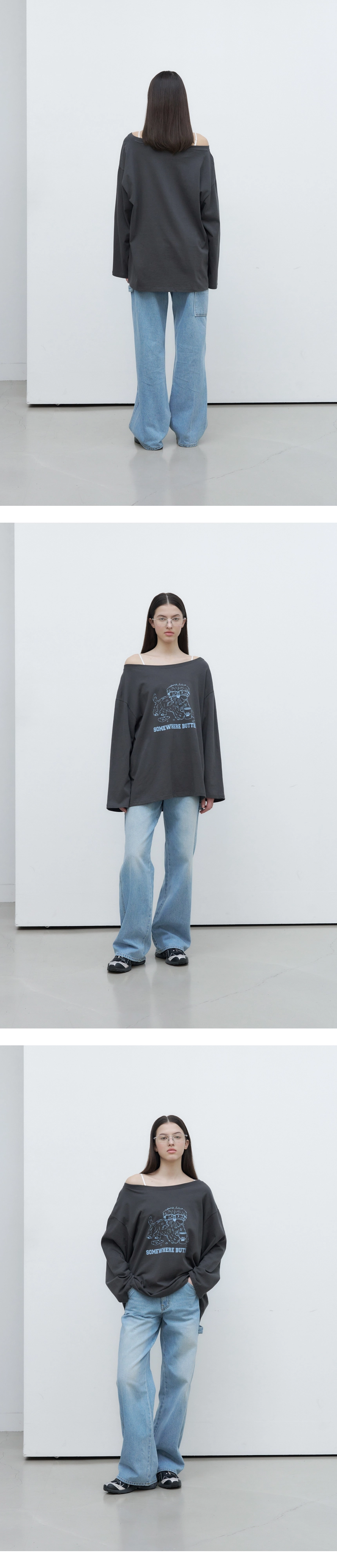 [P]Glasses Puppy Long Top - Charcoal(2).jpg