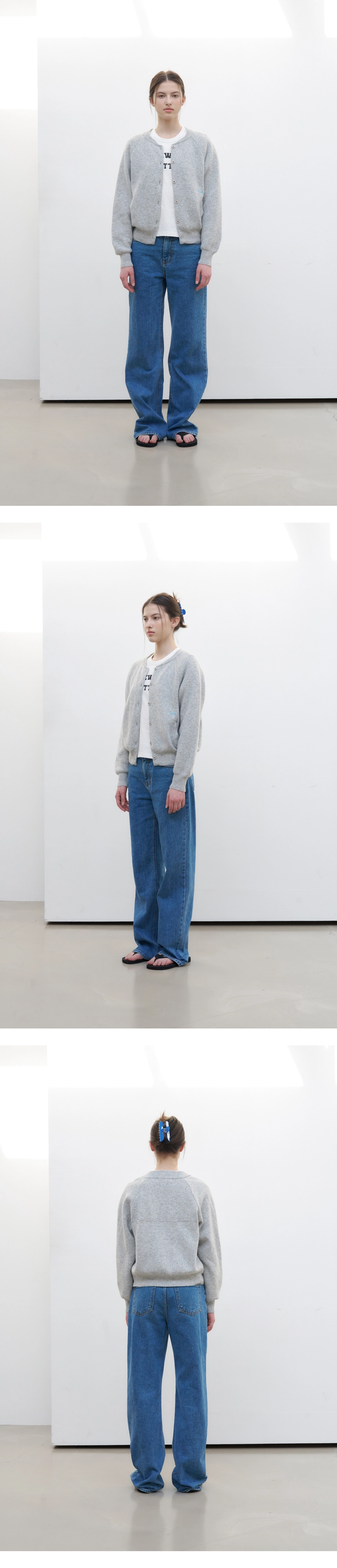 [P]Glasses Puppy Long Top - White Melange(3).jpg