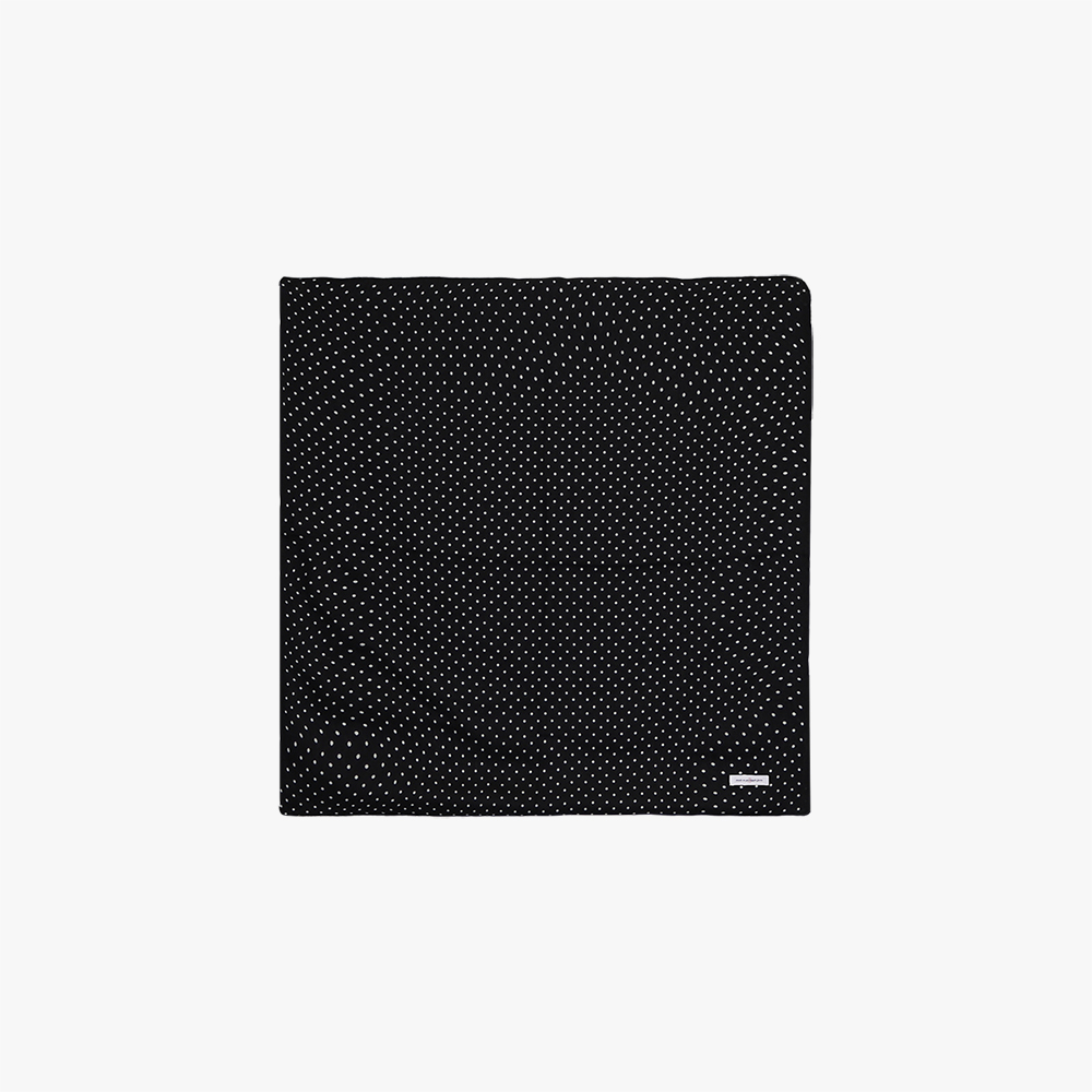 DOT VELVET SCARF_BLACK