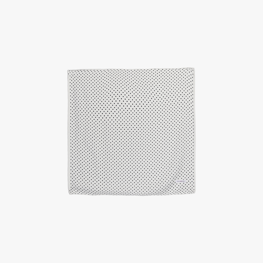 DOT VELVET SCARF_WHITE