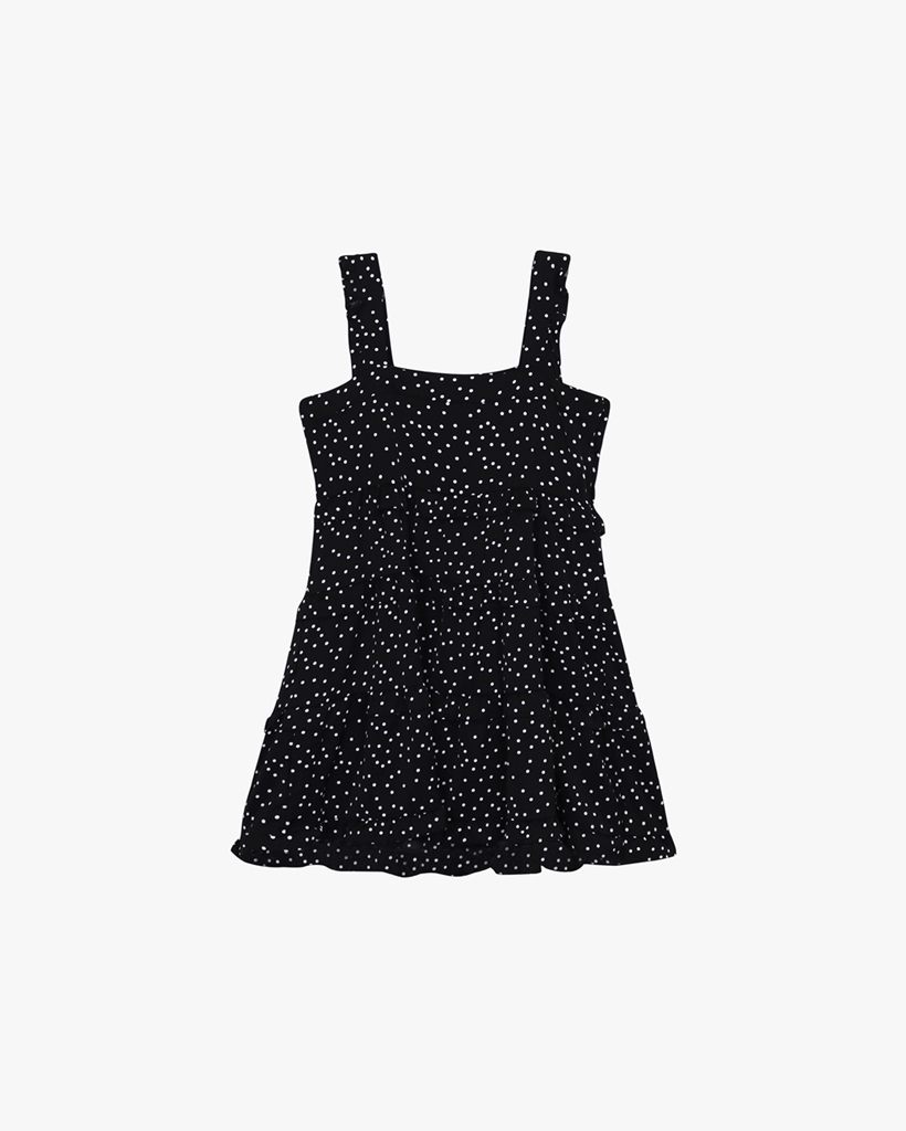 RUFFLED POLKA DOT DRESS_BLACK | ファッション通販サイト NUGU