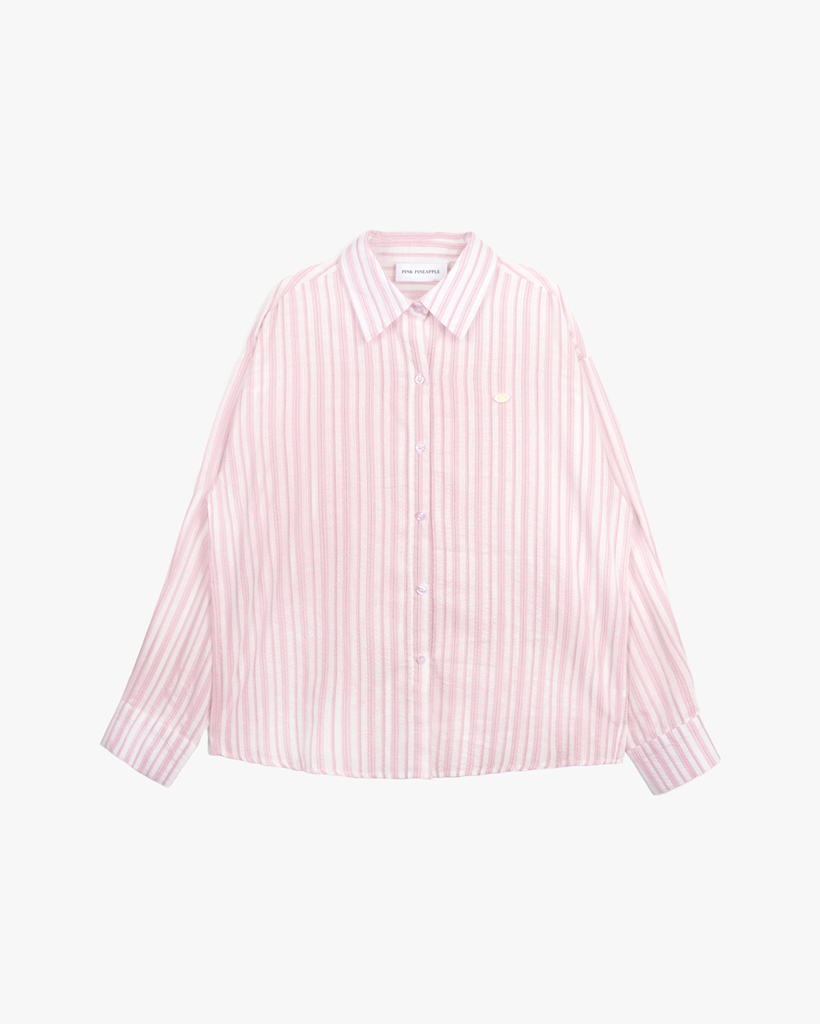 CANDY STRIPE OVER SHIRT_PINK | ファッション通販サイト NUGU