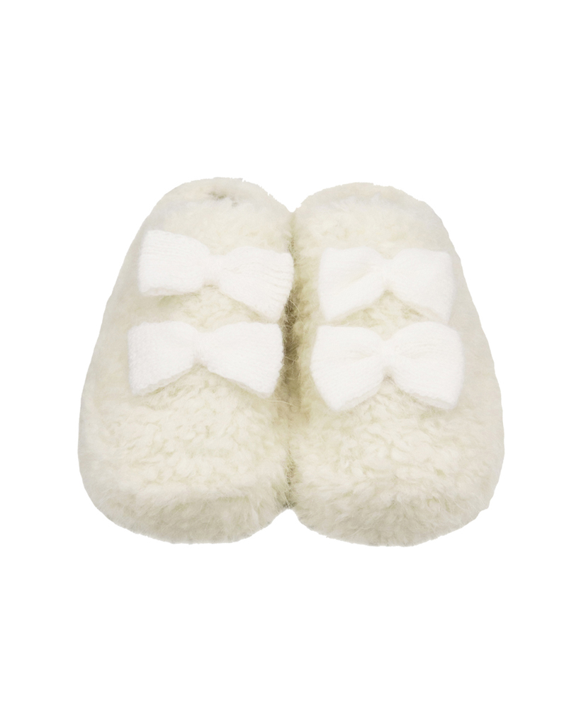 【購入特典】SNOW RIBBON WARM MULES_CREAM