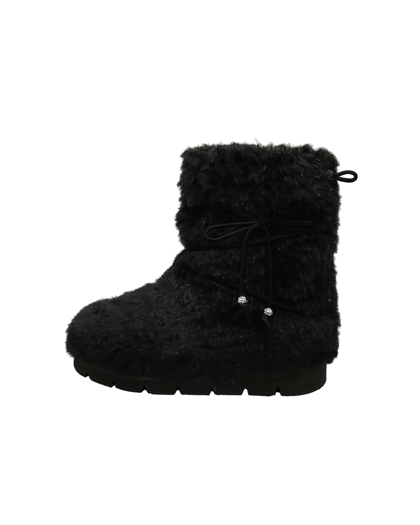 RIBBON DUMBLE BEAR BOOTS_BLACK
