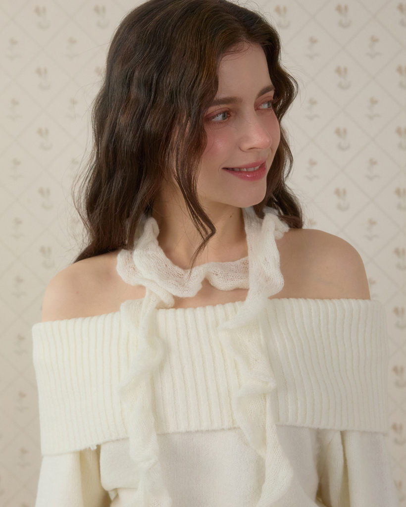 ROMANTIC VINTAGE SCARF_IVORY