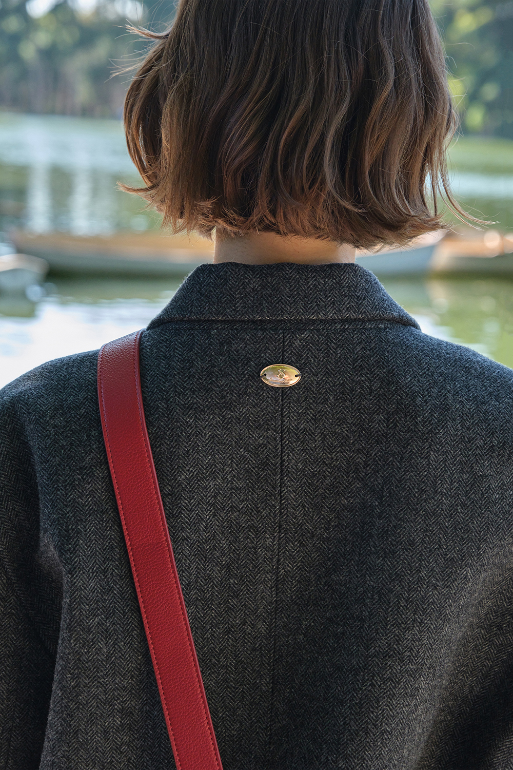 Herringbone Wool Jacket - Charcoal | ファッション通販サイト NUGU