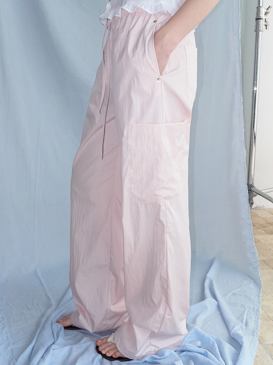 Pocket Rivet Pants, Pink