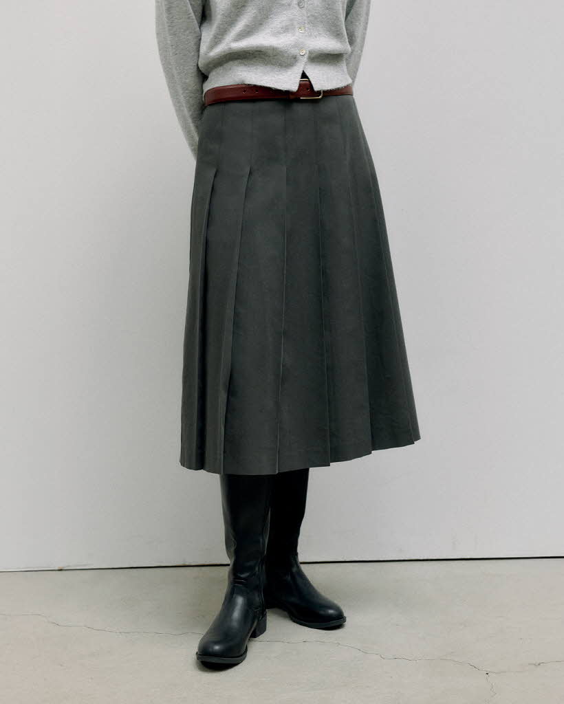 ★全2色★プリーツスカート ハイウエスト ミドル丈 miniministore プリーツ ミニスカート ハイウエスト美脚 -靴