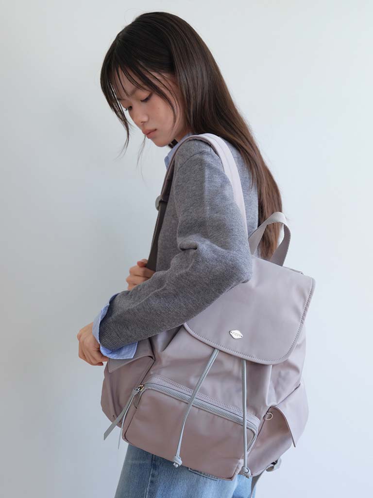 RUFFLE POINTED MINI BACKPACK SILVER | ファッション通販サイト