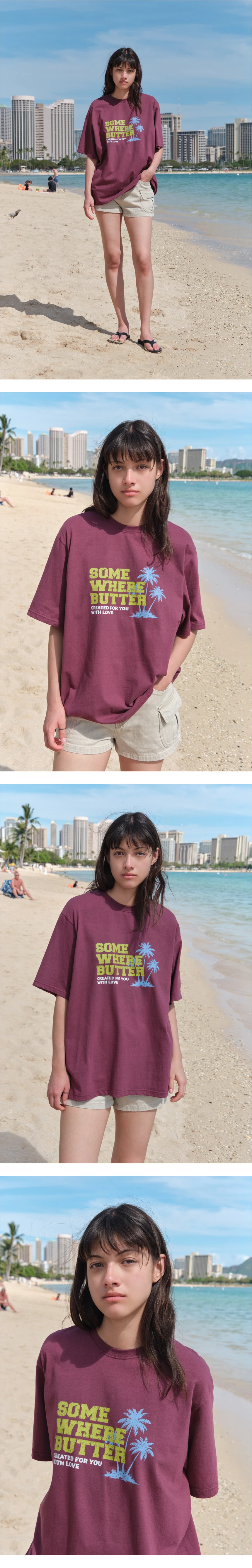 [P]Palm Tree Logo Over-Fit Top - Grape(02).jpg