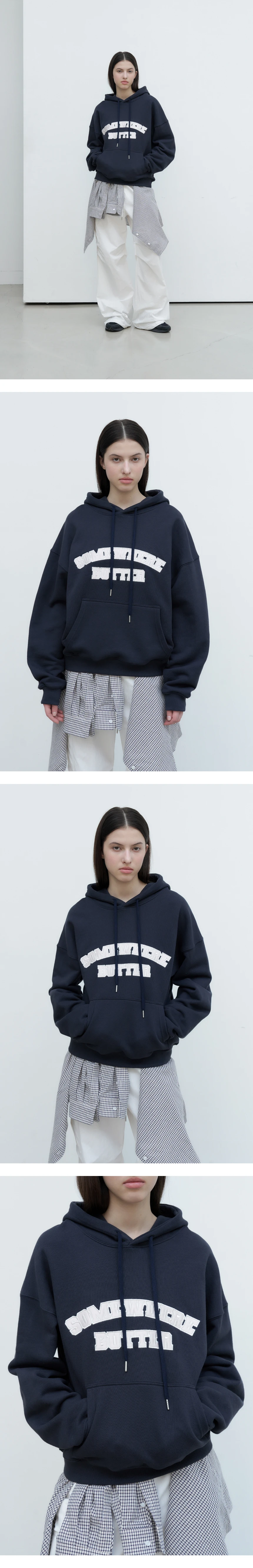 [P]Satin Heart Logo Hoodie - Navy(2).jpg