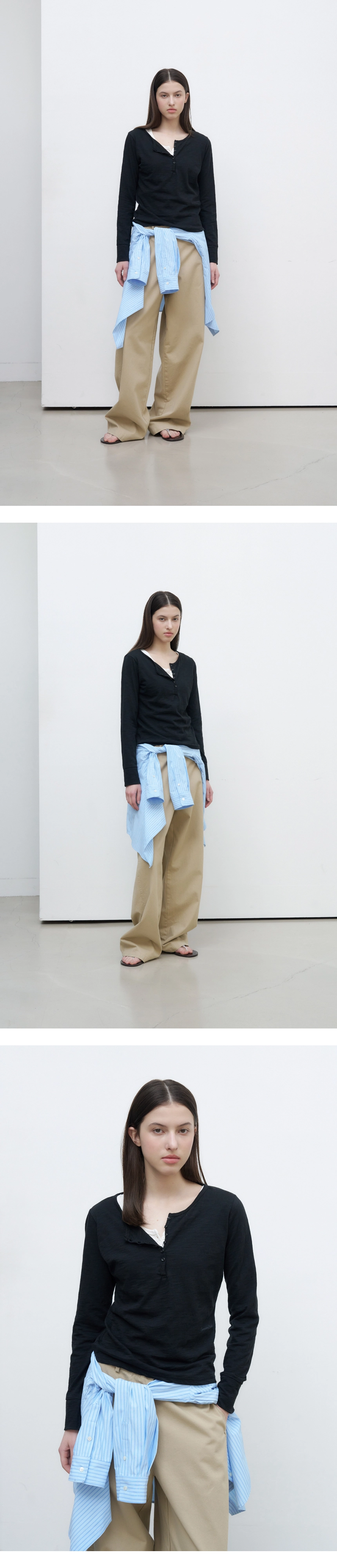 [P]Slub Henley Long Top - Black(2).jpg