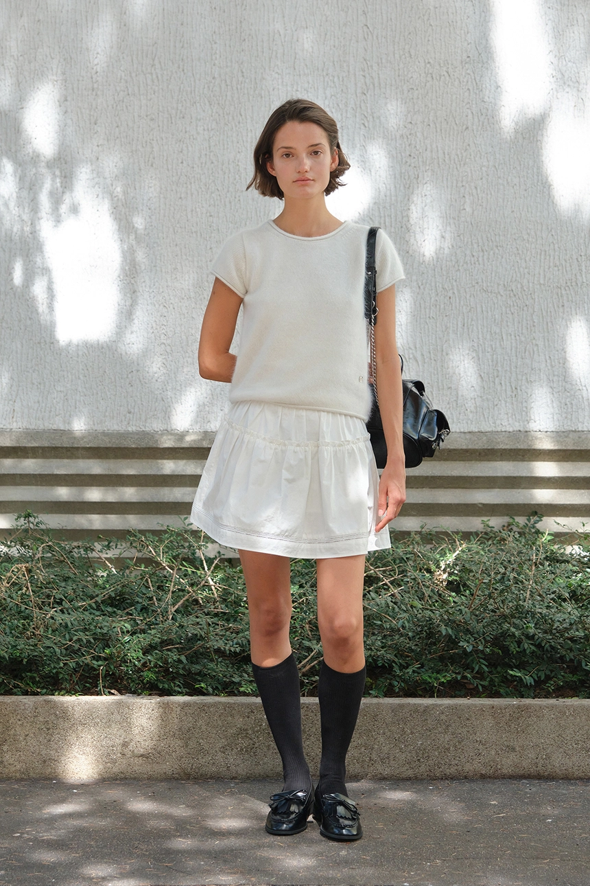 [P]Soy shirring mini skirt - Ivory(6).jpg