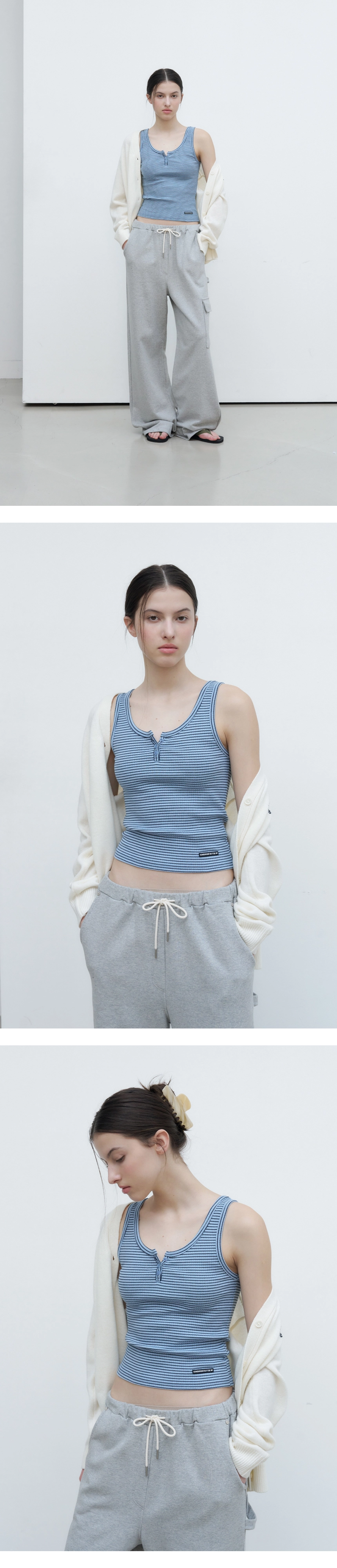 [P]Stripe Wappen Button Sleeveless - Blue(2).jpg