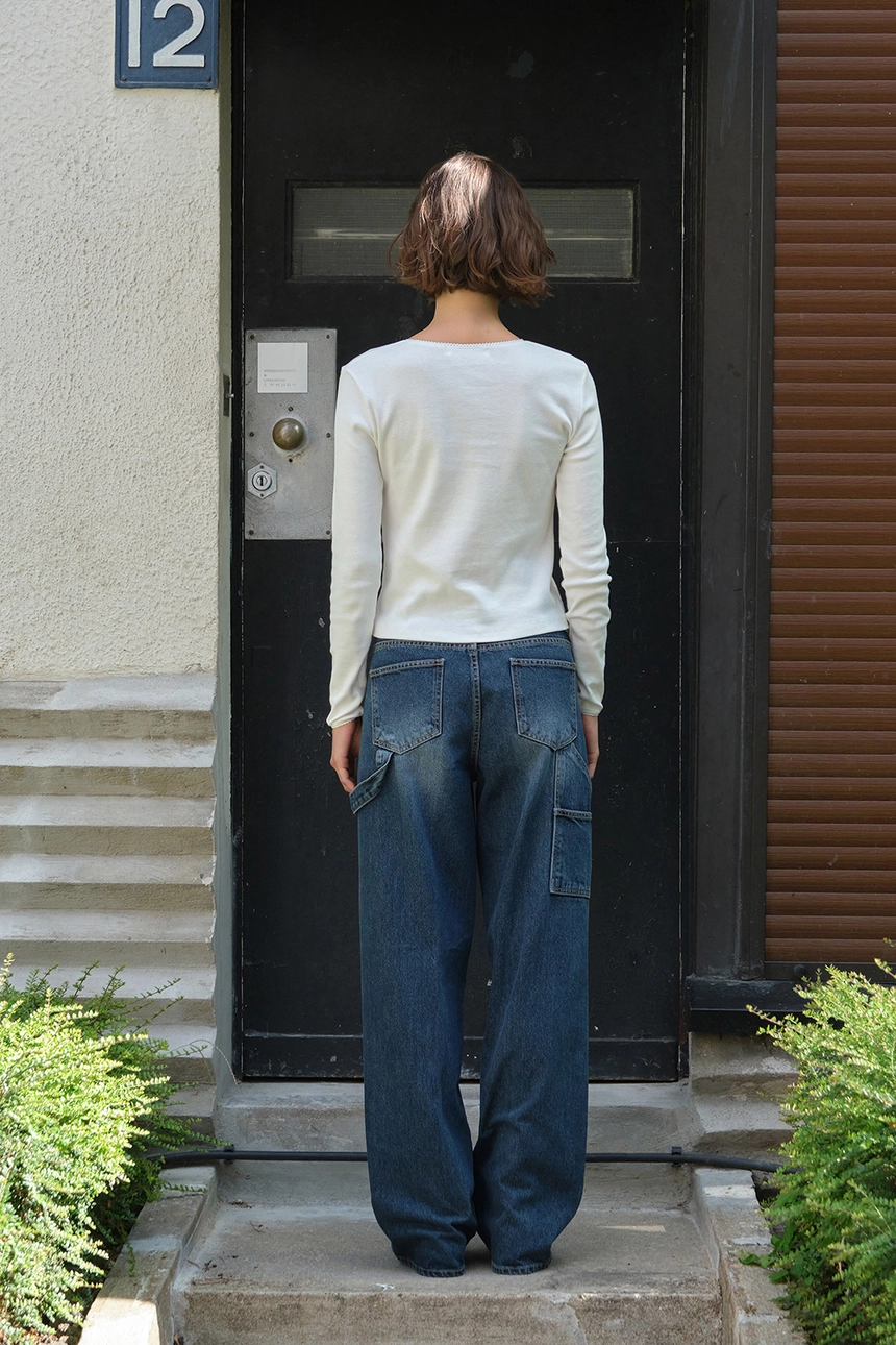 [P]V-Neck Ribbon Top - Ivory(3).jpg