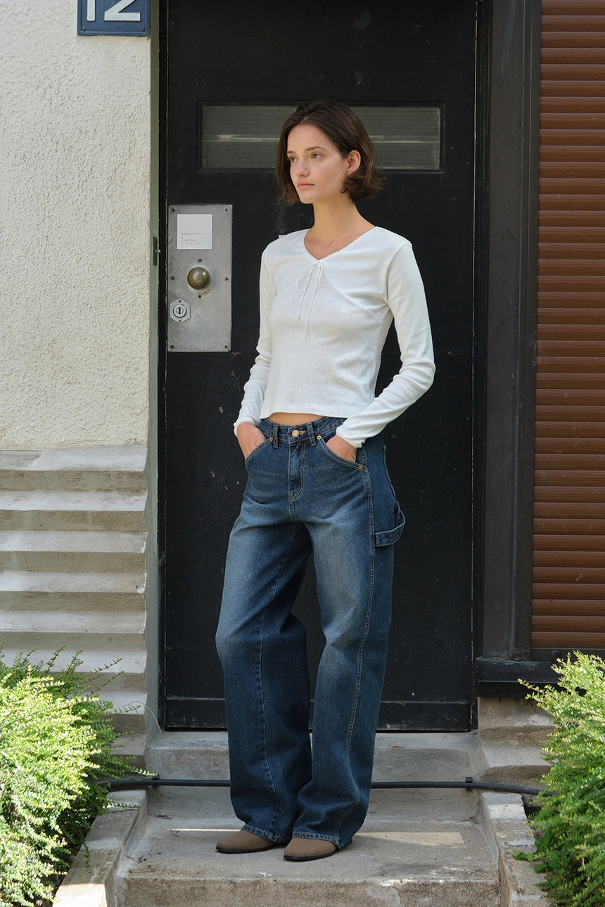 [P]V-Neck Ribbon Top - Ivory(5).jpg