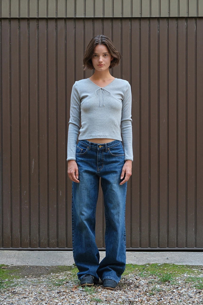 [P]V-Neck Ribbon Top - grey(1).jpg