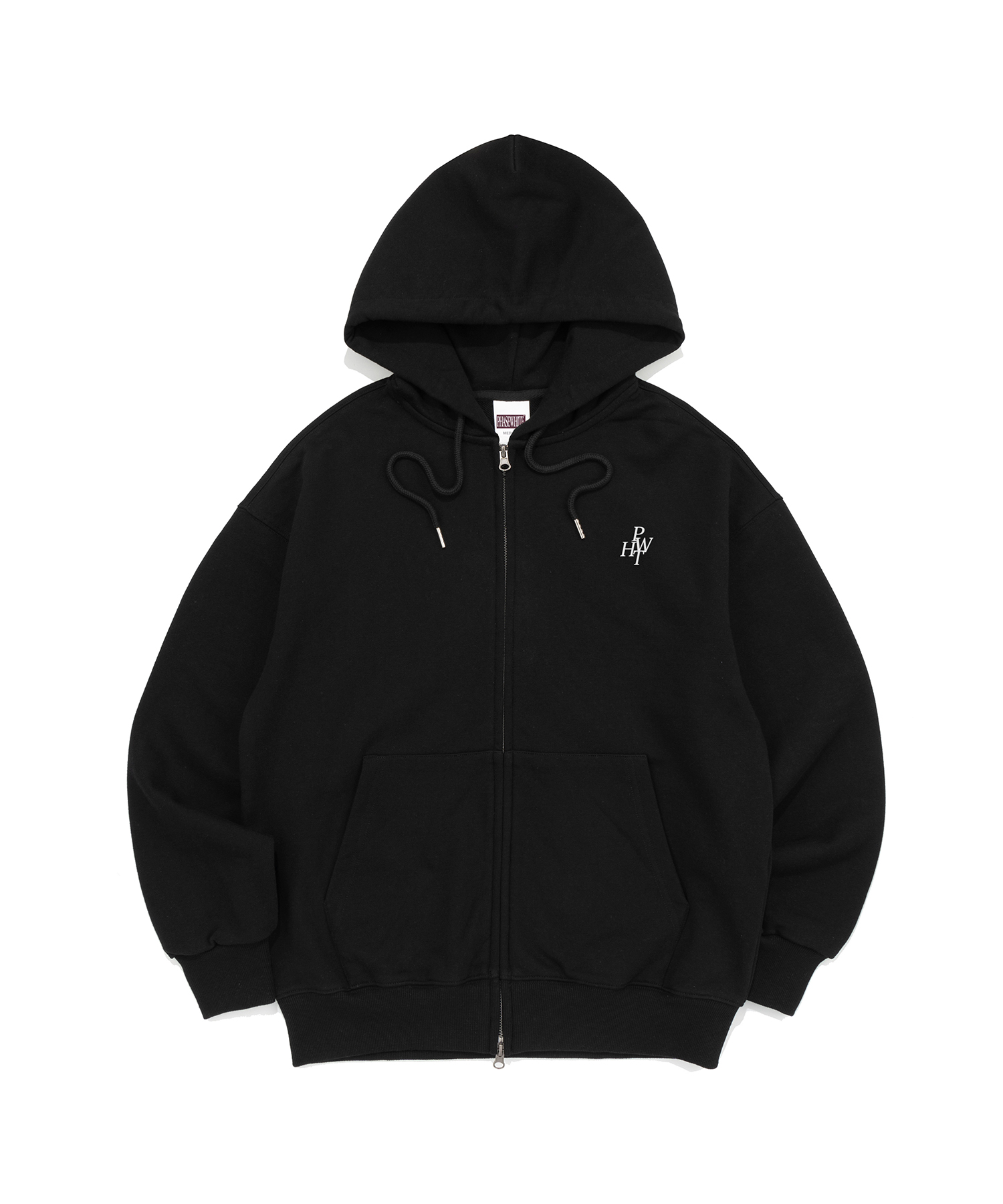 [PHASE_0] KEY LOGO HOOD ZIP-UP_BLACK / 8802026-HZ03