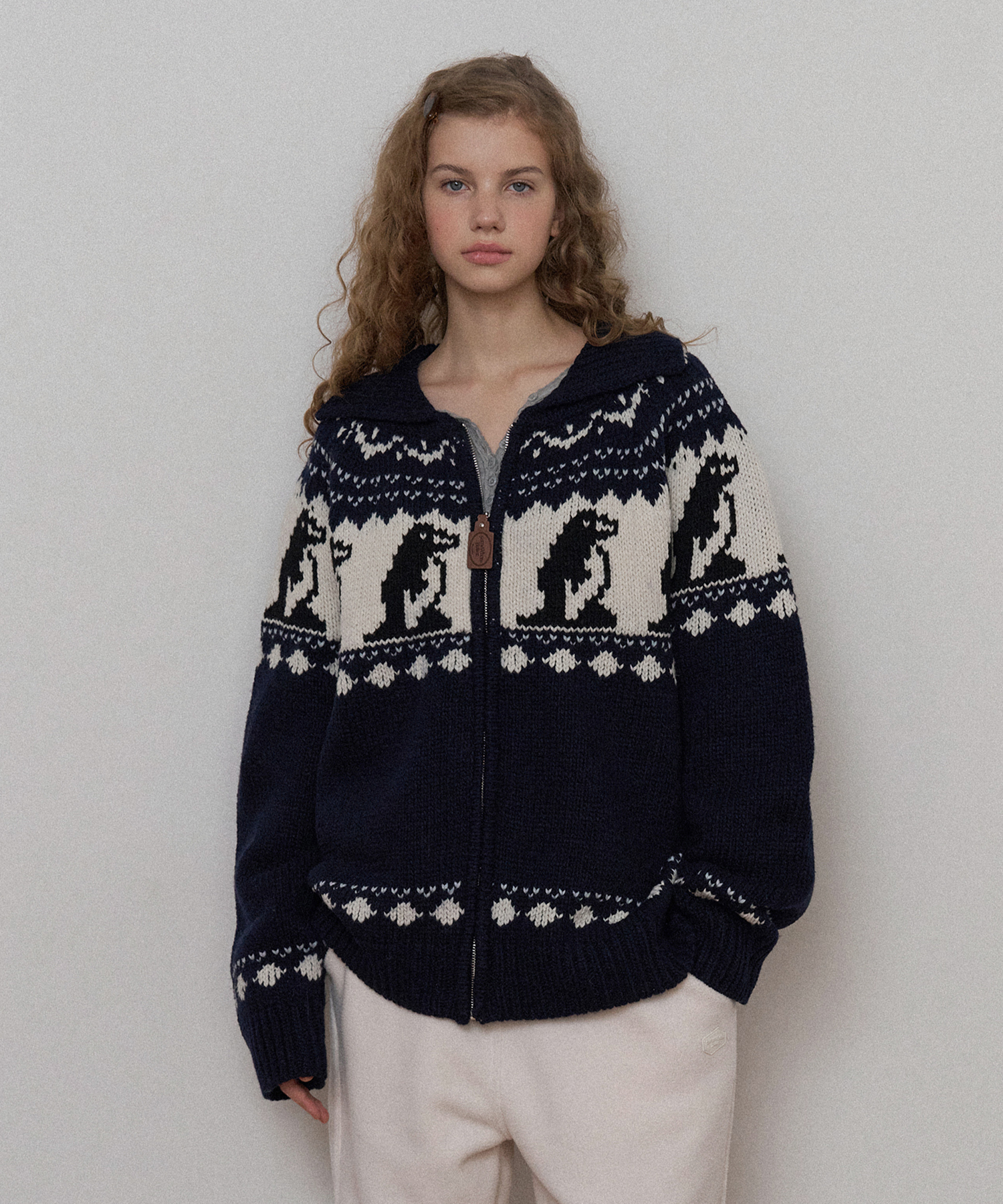 【未使用】MASU ZIP-UPTWINKLECOWICHAN CARDIGAN 2022AW】 MASU (マス/エムエーエスユー) 