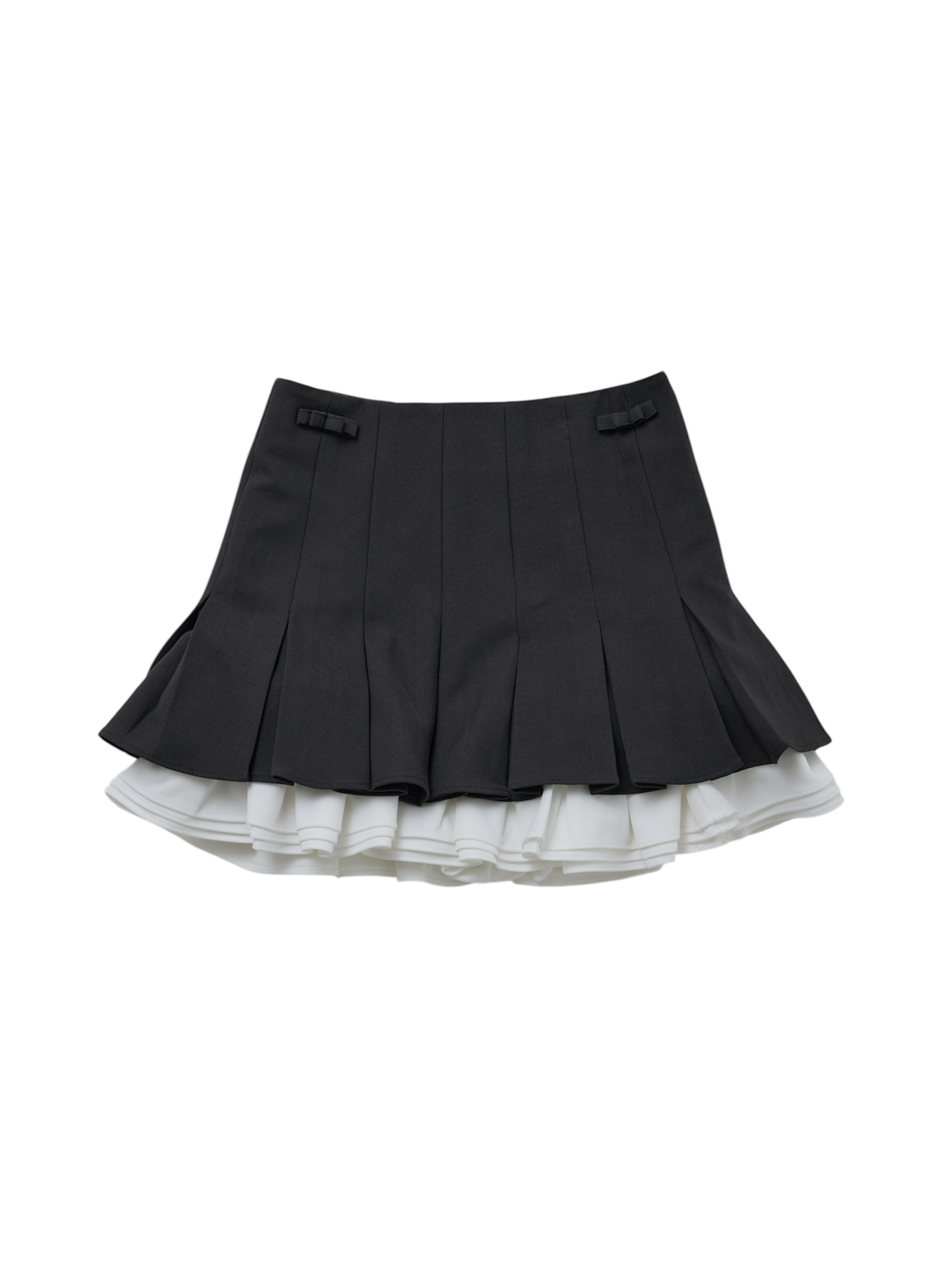 Ribbon pleats frill mini skirt | ファッション通販サイト NUGU