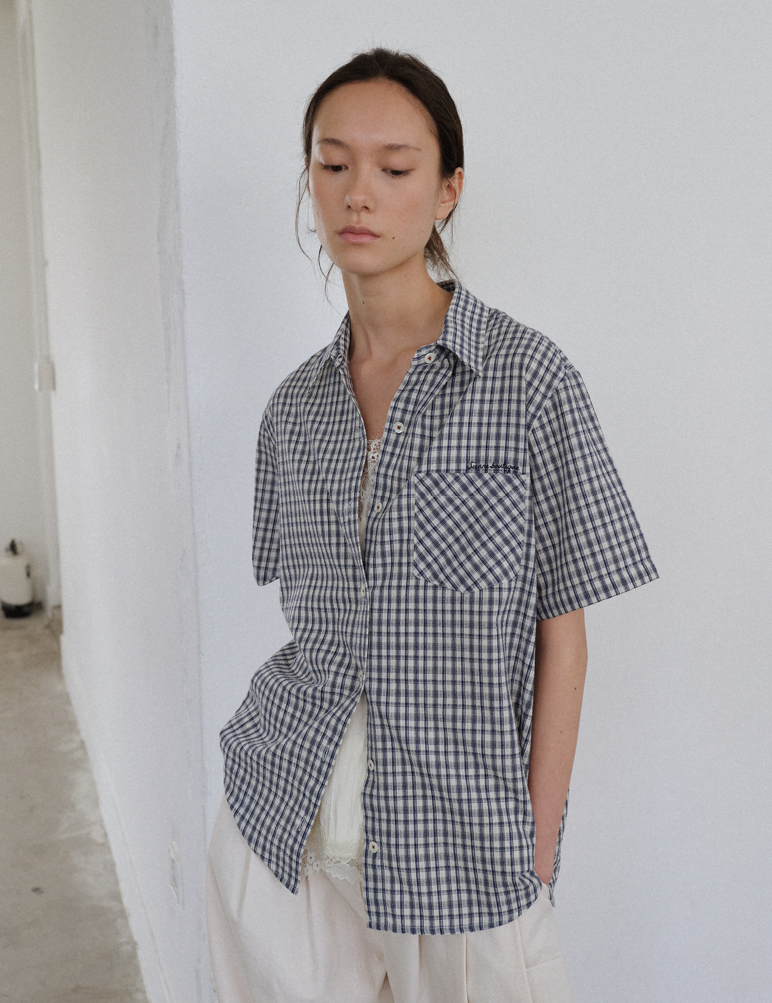 Piccolo Check Shirt (Navy)